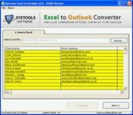 Transfer Excel Contacts to Outlook screenshot